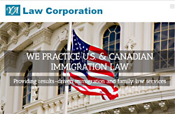 Screen image fr. YaLaw.ca website showing USA flag